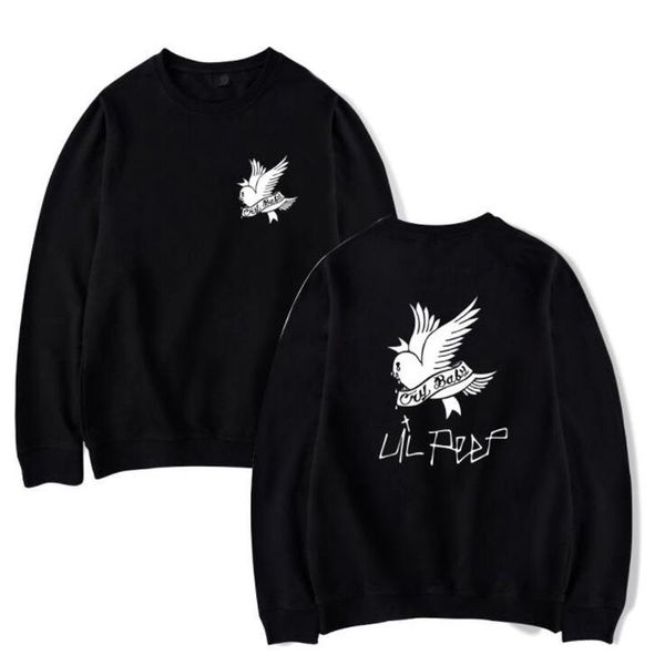

lil peep крупногабаритные hoodie fashion hip hop rap street wear монолитным толстовки мужчины / женщины пуловер мужской костюм брендовая оде, Black