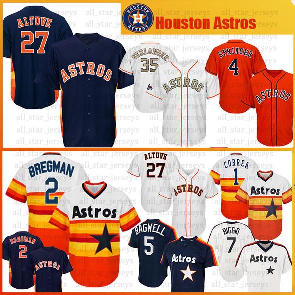 

2 Alex Bregman 27 Jose Altuve Houston Baseball Astros Jersey Springer Bagwell 35 Justin Verlander Correa Jones Marisnick Biggio 10