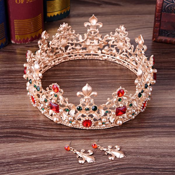 

wedding party 15x7cm tiaras beaded flower leaf headwear of bride crown diamond headwear for bride acting initiation graduation zg-66, White;golden