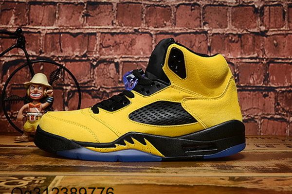 

mens 5 michigan fab 5s pe basketball shoes man 13 14 11 bumblebee sports sneakers 40-47