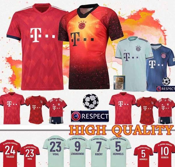 

New Bayern Munich soccer jersey 2019 Müller RIBERY ROBBEN LEWANDOWSKI football shirts Bayern Munich football uniforms WOMEN man Kids Kits