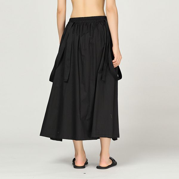 

lanmrem 2019 fashion clothes for women street style loose casual black straps skirt with personality summer all-match yh38701