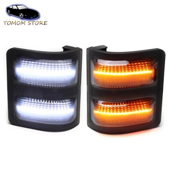 

2pcs smoked lens led side mirror running light turn signal lamps for f150 f250 f350 f450 f550 side mirror marker lights