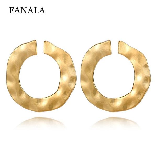 

fashion geometric women pierced casual push earrings gold silver shape back hoop, Golden