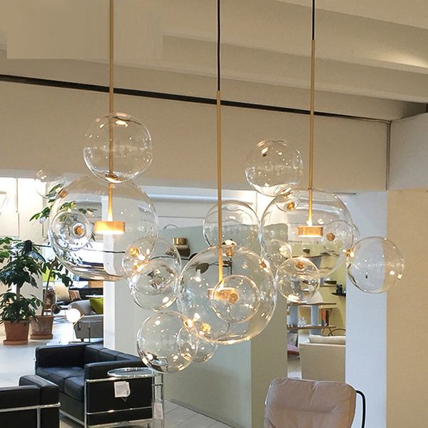 Personalità creativa lampada a sospensione semplicità postmoderna Soggiorno nordico ristorante camera da letto lampada a sospensione a sfera a bolle