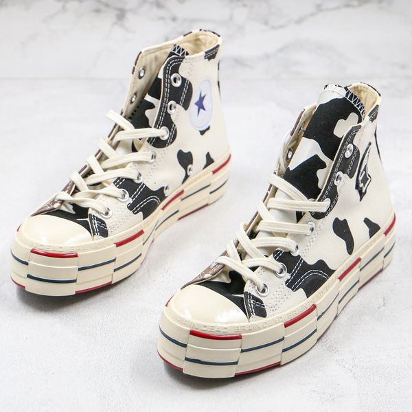 

1970s chuck 70 braindead 2.0 men women canvas shoes leopard milk spotted ice cream skateboard shoes 1970 casual sport sneakers chaussures, Black