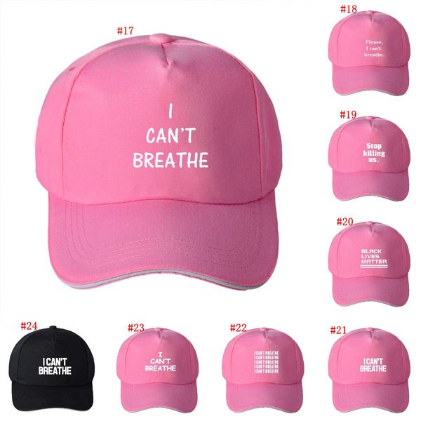 

i can't breathe baseball hat black lives matter parade caps outdoor summer sunscreen snapback i cant breath caps party hats kha136