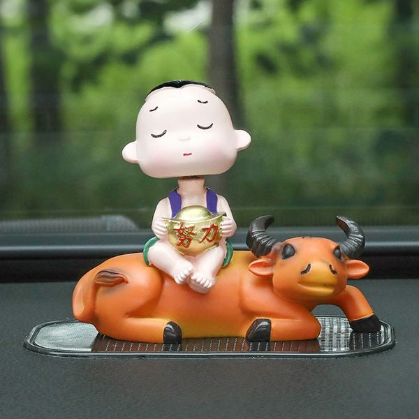 

car ornaments shaking head dolls automotive interior decoration car pendant resin ornaments cow baby shaking head accessory