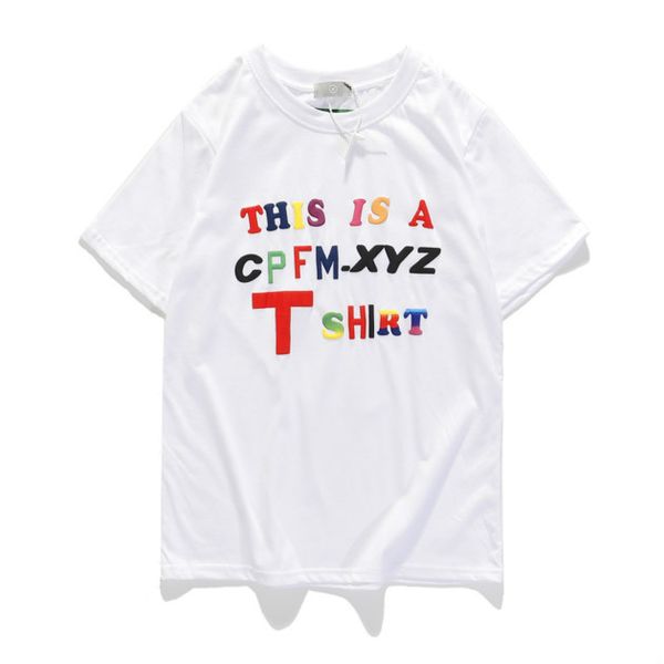 

20ss / cpmf пара италия дизайнер kanye t-shirt mens air boutique chaussures letter tshirts vintages платформа светящаяся обувь высокого каче, White;black