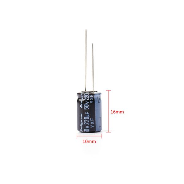 

10pcs 220uf 25v 220uf 35v 220uf 50v internal resistance high frequency capacitor for rc fpv drone esc f3 f4 f7 flight control