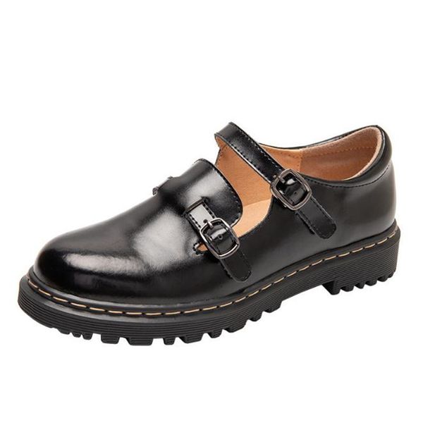 

spring and autumn flat shoes women shoe black casual women's shoes genuine leather loafers thick bottom oxford flats obuv