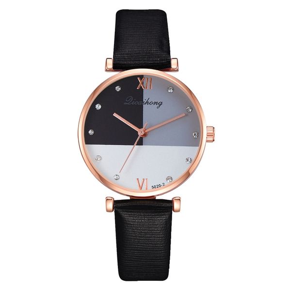 

women bracelet watches thin leather wristwatch women dress ladies crystal quartz clock dropshiping 2019 w50, Slivery;brown