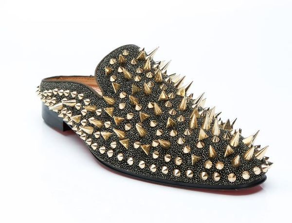 

new men dandelion tassel red bottom oxford shoes designer flats spiked dress shoe party dress wedding slip on loafers shoes sneaker c008, Black