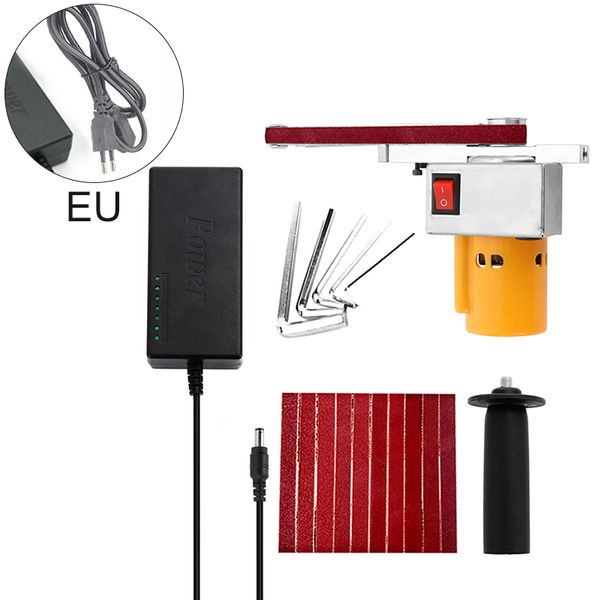 

mini portable belt sander narrow corner grinding angle grinder w/charger us