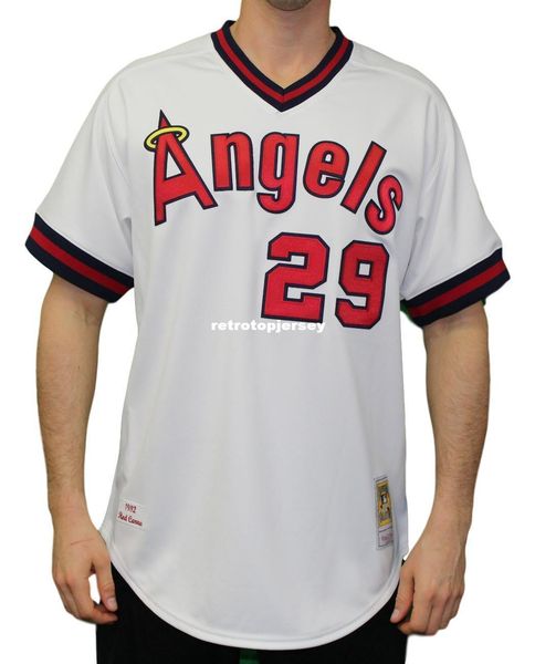 

rod carew california #29 mitchell & ness white retro 1982 home jersey, Black;blue