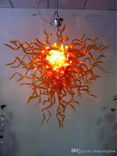 

ac led bulbs 110v/240v tiffany l lobby modern design blown glass pendant lamp