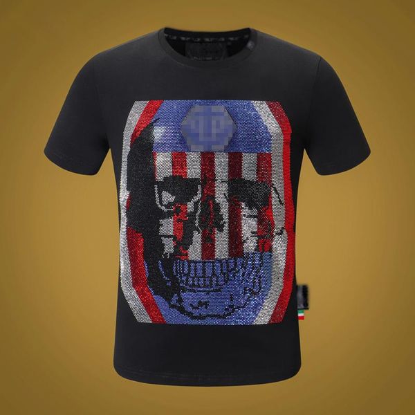

мужские футболки конструктора firmata uomo моды филиппу gg 20ss luxury phillip обычная футболка summer homme skull tee tops рюкзак обувь 06, White;black