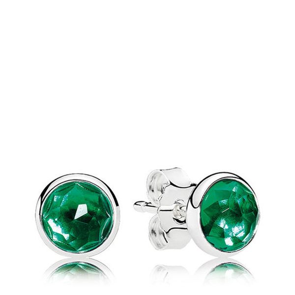 

новые высокое качество 925 серег ювелирных изделий стерлингового серебра января капелька мода серьга стержень европейских, Golden;silver