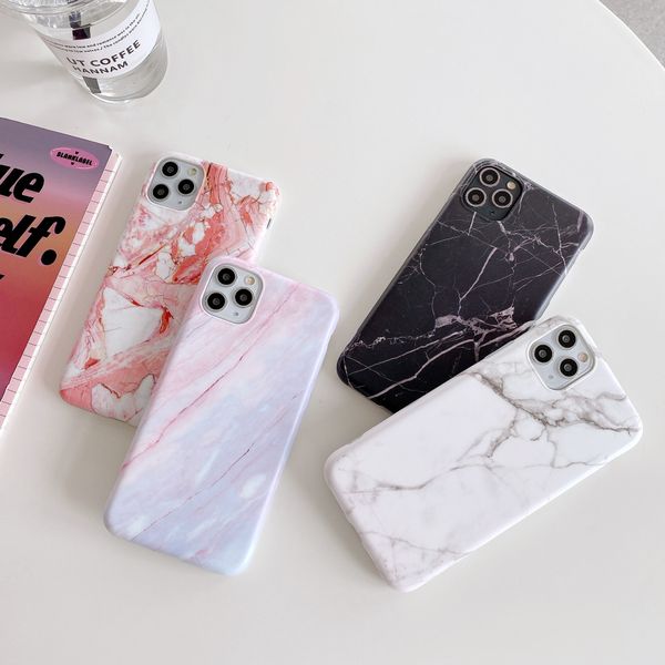 

for iphone 11 pro xs max xr phone case marbling delicate hole 7 8 x plus side pattern cover soft cell phone cases