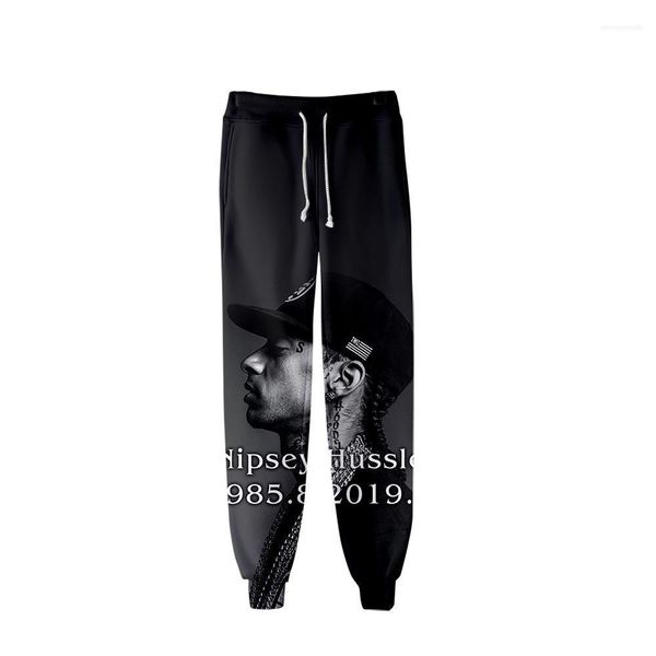 

печатный дизайнер mens 3d nipsey hussle jogger брюки весна подростковая школа спорта вскользь r.i.p карандаш штаны, Black