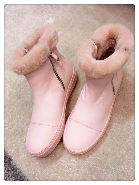 

2019 холодной защиты овец меха супермоделей fottwear обувь увеличилась натуральная кожа молния круглый носок платформы взлетно-посадочной по, Black