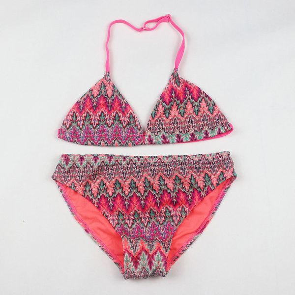

girls leopard bikini set new arrivals two-piece swim bathing suit for teenager plus size kids beach swimwear
