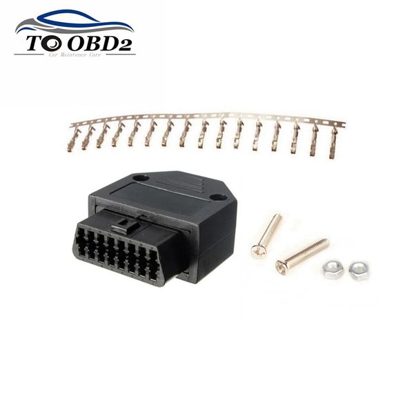 

obd2 16pin female connector obdii j1962f shell adapter obd connector plug+shell+terminal+screw diagnostic tool