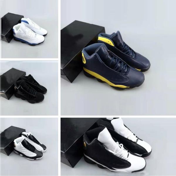 

cool jd13 panda 13 men's basketball shoes fashion classics xiii sports boot selling male air sneaker for men, Black
