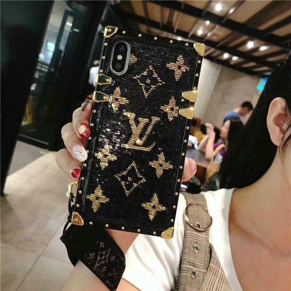 

Квадратный чехол для телефона для iPhone 7Plus 8 8plus 6 6plus 7 case design brand letter gold letter для iPhone X XR