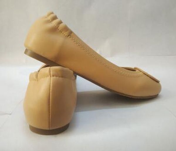 

Sale tory heep kin ballet large ize flat hoe leather luxury round head metal buckle cla ic comfortable non lip driving hoe