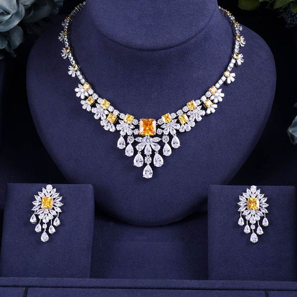 

accking shinycubic zircon pearl earrings and necklace ring bracelet bridal jewelry set wedding dress accessaries, Golden;silver