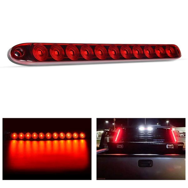 

1pcs 16 inch 11 led red trailer light bar for park sturn signals tail brake light ip65 waterproof truck trailer marker id ba