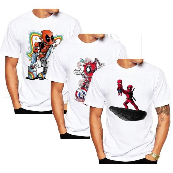 

Summer Designer T Shirts 100% Cotton Mens Tops Deadpool Printed T Shirt Mens Clothing Brand Mens Fashion T Shirt Top Short Sleeve S-3XL