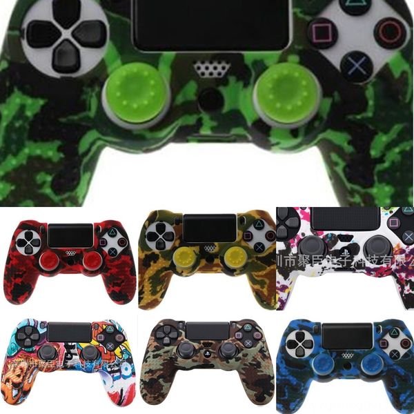 

4efxh новейший черный синий красный мягкий для ps4 гель кожа нескользящая крышка корпуса силиконовый резиновый контроллер