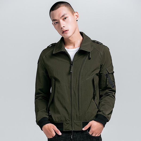 

men's jackets brand clothing bomber fashion jacket spring 2021 casual manteau homme elastic coats plus size 3xl, Black;brown