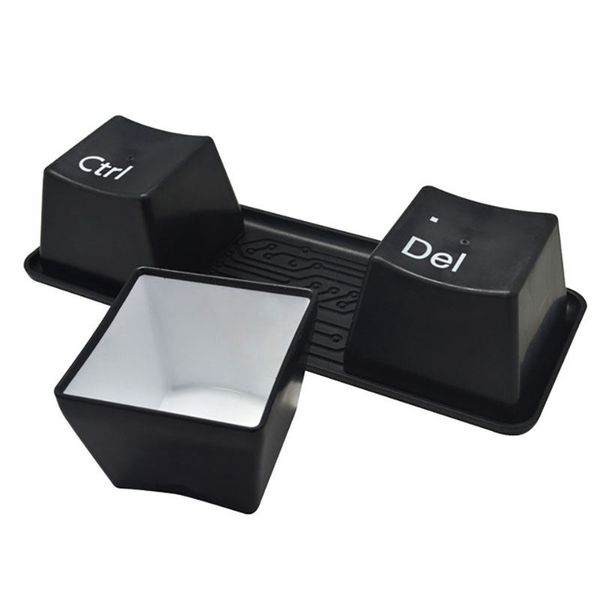 

3pcs/set novelty creative simple keyboard ctrl alt del type coffee mug cup container