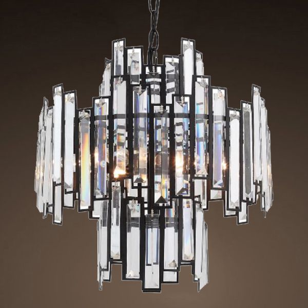 

retro vintage крите освещение crystal prism люстра подвеска висячей свет для дома hotel villa restaurant decor