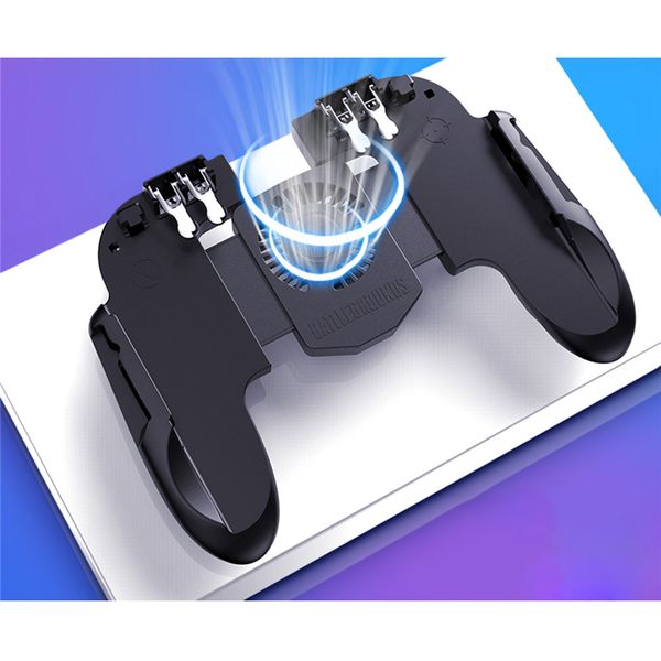 

pubg mobile controller gamepad with cooler cooling fan for ios android for samsung galaxy l2r2 joystick no battery plug and play