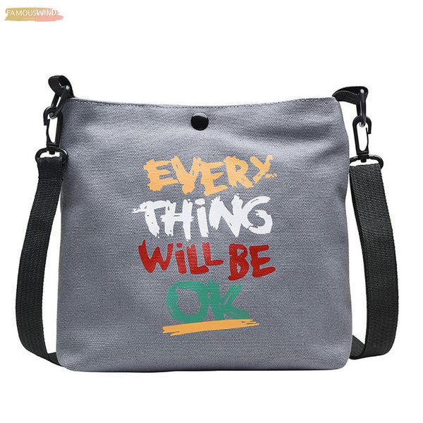 

20 women fashion alphabet canvas bag canvas wild wide shoulder strap shoulder bag white bags for women