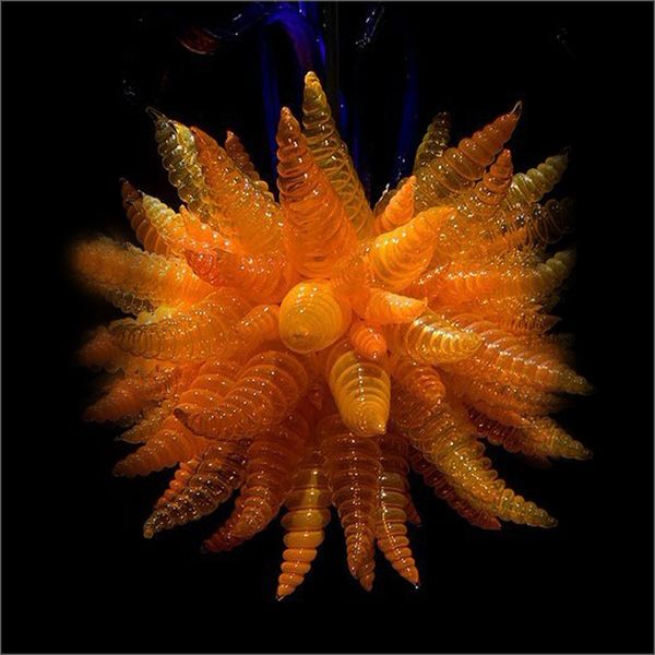 

modern crystal glass chandelier lightings 100% handmade dale chihuly style led light source blown glass pendant lamps 2019 new design lights