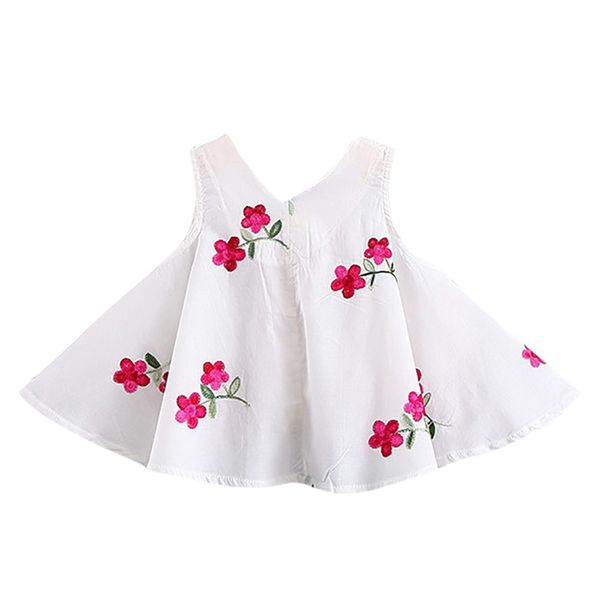 

newborn baby girls floral cartoon print bowknot embroidery dress clothes outfits size 70-100 outfit 2019, Red;yellow