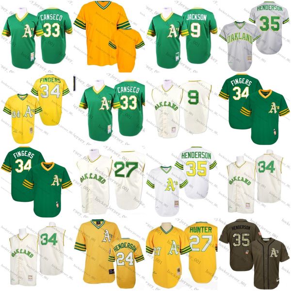 

Oakland jer ey athletic 9 reggie jack on 35 rickey hender on 27 catfi h hunter 34 rollie finger 33 can eco m n ba eball jer ey titched, Blue;black