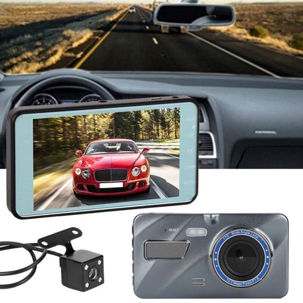 

4in 1080p hd dual lens driving recorder 140 wide angle car dvr reverse camera quality metal shell good heat dissipation effect