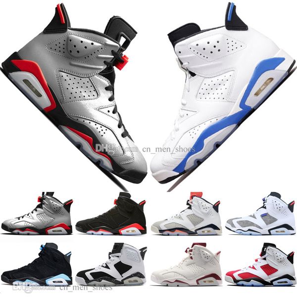 

new 2019 infrared bred vi 6 6s mens basketball shoes 3m reflective flint sport blue white cement carmine men sneakers designer trainers