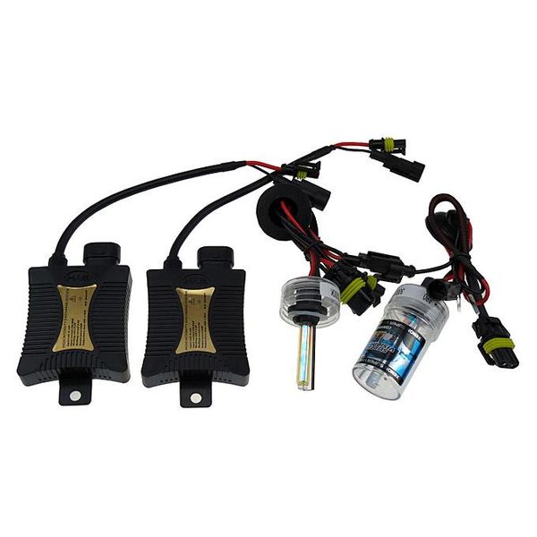 880 55W 4300K ​​12V Xenon HID Kit Car Headlight Тонкий балласт Xenon лампы теплый белый свет - черный