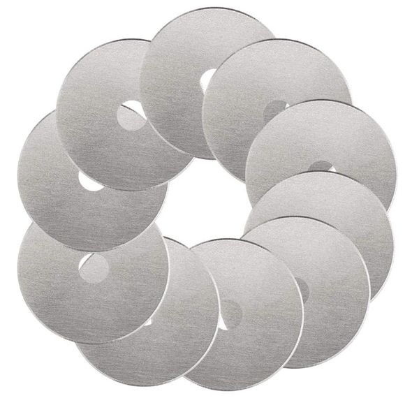 

10pcs 45mm circular cutting rotary cutter knife patchwork fabric leather refill blades arts crafts sewing quilting tool #t2g, Black