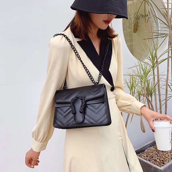 

2020 new women shoulder bags fashion chain european messenger bag female pu leather lady handbags bolsa luxury tote