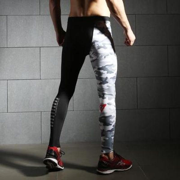 

running tights training pants men fitness sport leggings men gym jogging trousers sportswear compression pants soccer, Black;blue