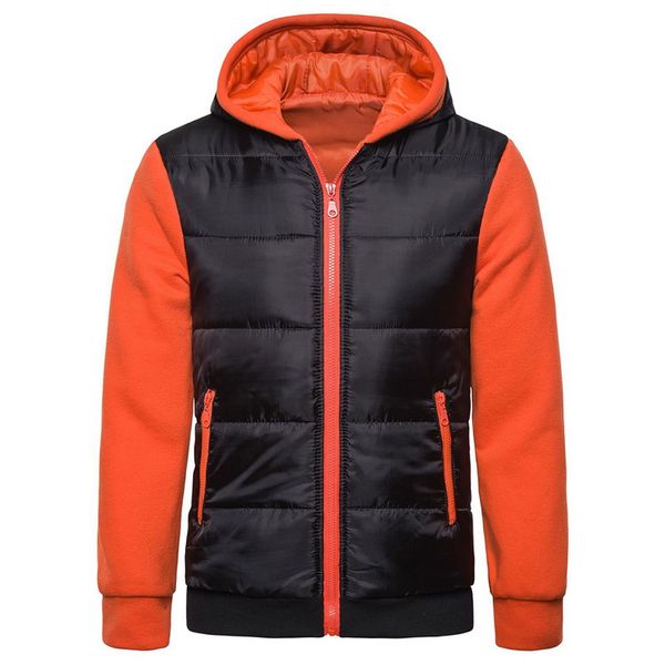 

north thick coat fashion pathcwork winter jacket men warm hoody parka 2019 veste homme hiver men clothes hooded casaco masculino, Black;brown