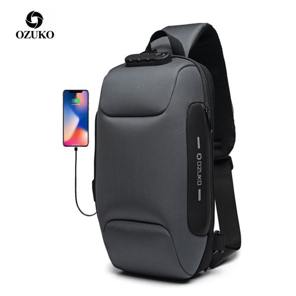 

ozuko 2019 новый многофункциональный crossbody сумка для мужчин противоугонные сумки на ремне, мужской водонепроницаемый короткая сумка груд
